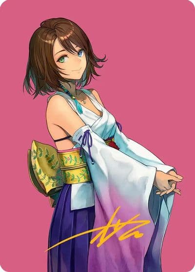 Yuna Hope of Spira Art Card Gold Stamped Signature Art Series: FINAL FANTASY Magic card
