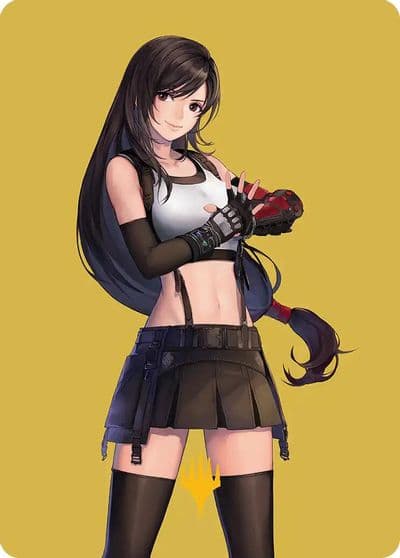 Tifa Martial Artist Art Card Gold Stamped Planeswalker Symbol Art Series: FINAL FANTASY Magic card