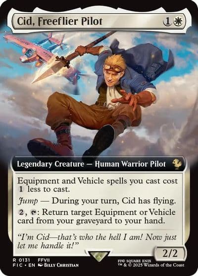 Cid Freeflier Pilot Extended Art Commander: FINAL FANTASY Magic card