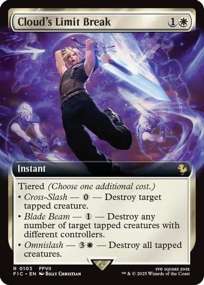 Clouds Limit Break Extended Art Commander: FINAL FANTASY Magic card