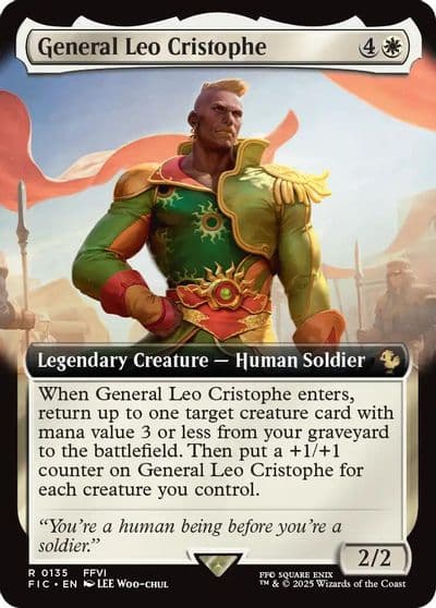 General Leo Cristophe Extended Art Commander: FINAL FANTASY Magic card