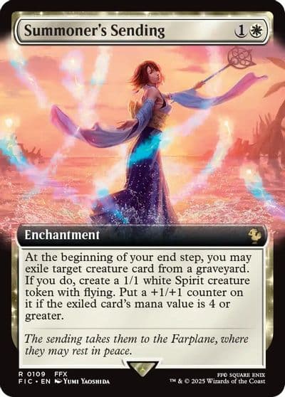 Summoners Sending Extended Art Commander: FINAL FANTASY Magic card