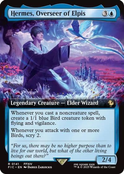 Hermes Overseer of Elpis Extended Art Commander: FINAL FANTASY Magic card