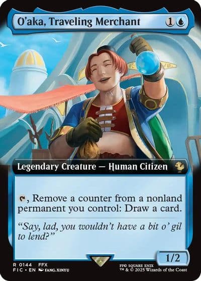Oaka Traveling Merchant Extended Art Commander: FINAL FANTASY Magic card