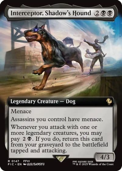Interceptor Shadows Hound Extended Art Commander: FINAL FANTASY Magic card