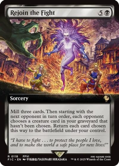 Rejoin the Fight Extended Art Commander: FINAL FANTASY Magic card
