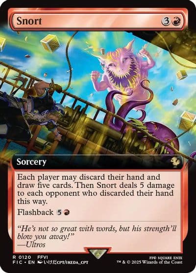 Snort Extended Art Commander: FINAL FANTASY Magic card