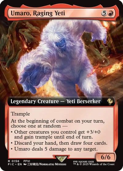 Umaro Raging Yeti Extended Art Commander: FINAL FANTASY Magic card