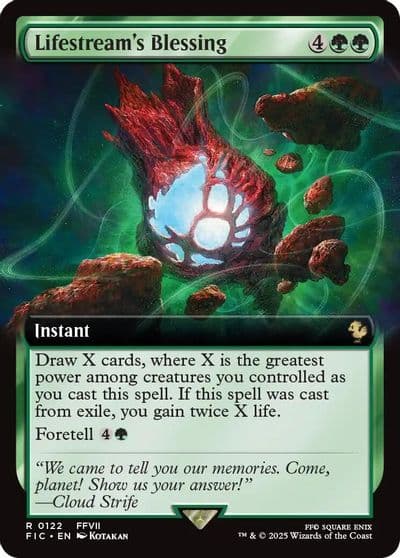 Lifestreams Blessing Extended Art Commander: FINAL FANTASY Magic card