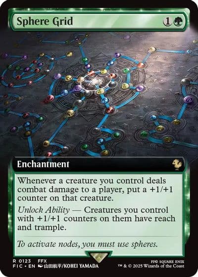 Sphere Grid Extended Art Commander: FINAL FANTASY Magic card