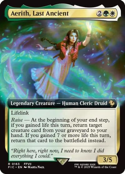 Aerith Last Ancient Extended Art Commander: FINAL FANTASY Magic card