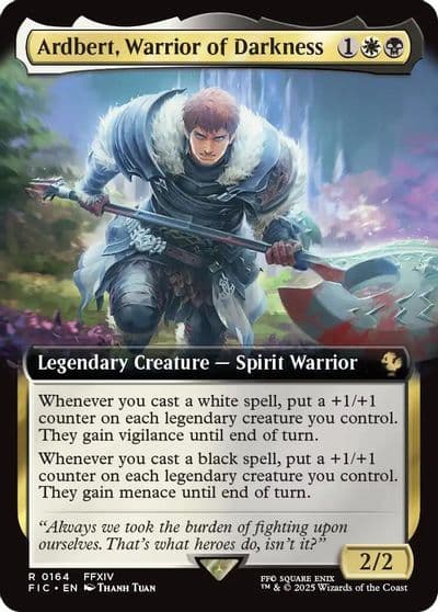 Ardbert Warrior of Darkness Extended Art Commander: FINAL FANTASY Magic card