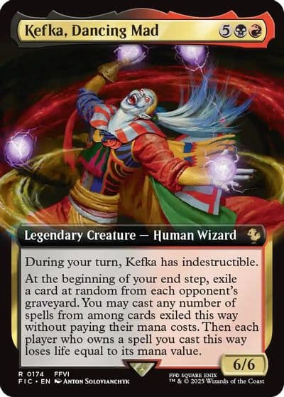 Kefka Dancing Mad Extended Art Commander: FINAL FANTASY Magic card