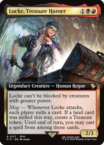 Locke Treasure Hunter Extended Art Commander: FINAL FANTASY Magic card