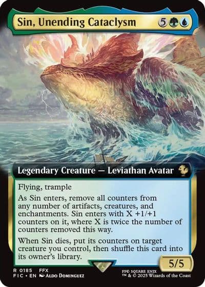 Sin Unending Cataclysm Extended Art Commander: FINAL FANTASY Magic card