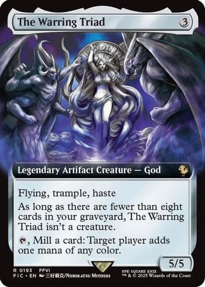 The Warring Triad Extended Art Commander: FINAL FANTASY Magic card