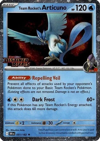 Team Rocket's Articuno (Destined Rivals Stamp) Miscellaneous Cards & Products Pokemon card