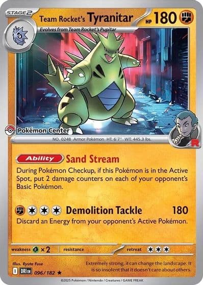 Team Rocket's Tyranitar (Pokemon Center Exclusive) Miscellaneous Cards & Products Pokemon card