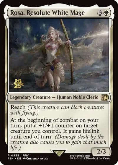 Rosa Resolute White Mage Prerelease Cards Magic card