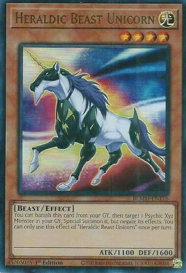 Heraldic Beast Unicorn Battles of Legend: Monster Mayhem Yu-Gi-Oh! card