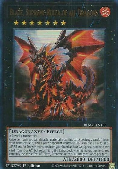 Blaze Supreme Ruler of all Dragons Battles of Legend: Monster Mayhem Yu-Gi-Oh! card