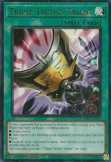 Triple Tactics Talent Battles of Legend: Monster Mayhem Yu-Gi-Oh! card
