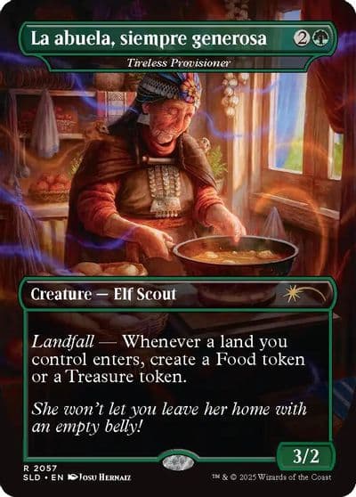 La abuela siempre generosa Tireless Provisioner Secret Lair Drop Series Magic card
