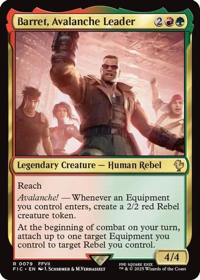 Barret Avalanche Leader Surge Foil Commander: FINAL FANTASY Magic card