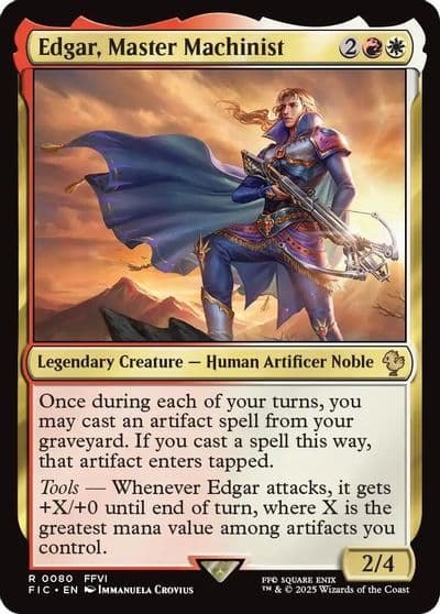 Edgar Master Machinist Surge Foil Commander: FINAL FANTASY Magic card