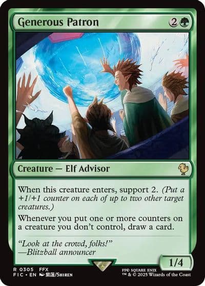 Generous Patron Surge Foil Commander: FINAL FANTASY Magic card
