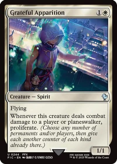 Grateful Apparition Surge Foil Commander: FINAL FANTASY Magic card