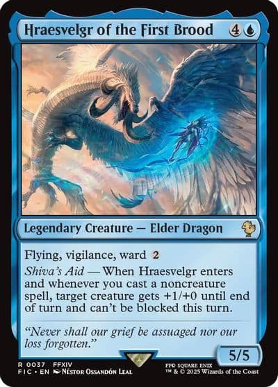 Hraesvelgr of the First Brood Surge Foil Commander: FINAL FANTASY Magic card