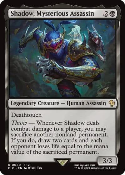Shadow Mysterious Assassin Surge Foil Commander: FINAL FANTASY Magic card