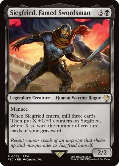 Siegfried Famed Swordsman Surge Foil Commander: FINAL FANTASY Magic card