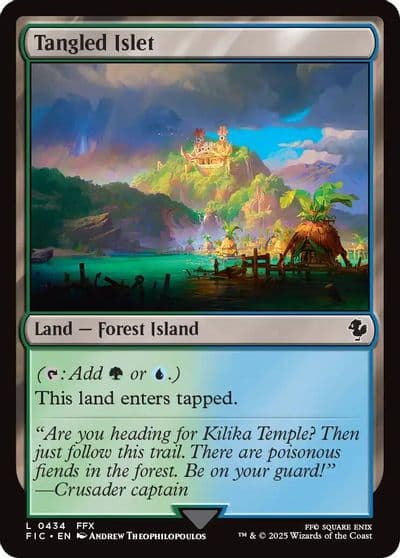 Tangled Islet Surge Foil Commander: FINAL FANTASY Magic card