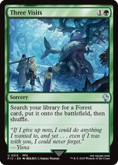 Three Visits Surge Foil Commander: FINAL FANTASY Magic card