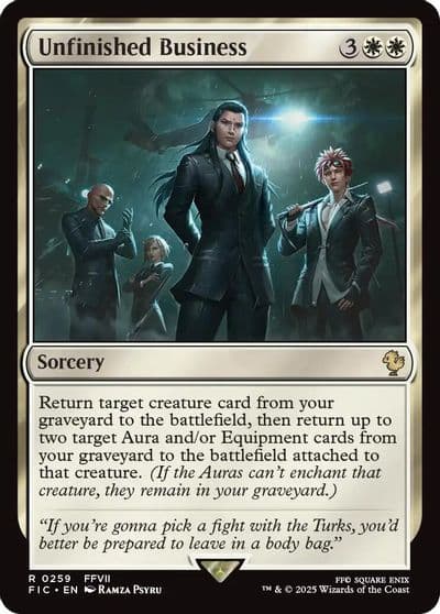 Unfinished Business Surge Foil Commander: FINAL FANTASY Magic card