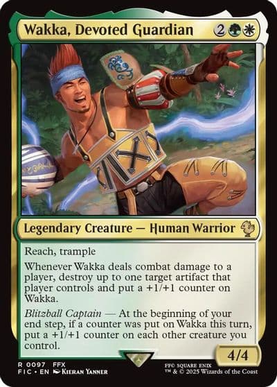 Wakka Devoted Guardian Surge Foil Commander: FINAL FANTASY Magic card