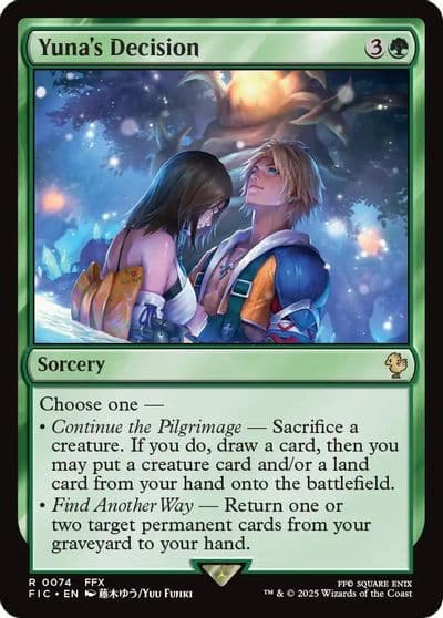 Yunas Decision Surge Foil Commander: FINAL FANTASY Magic card