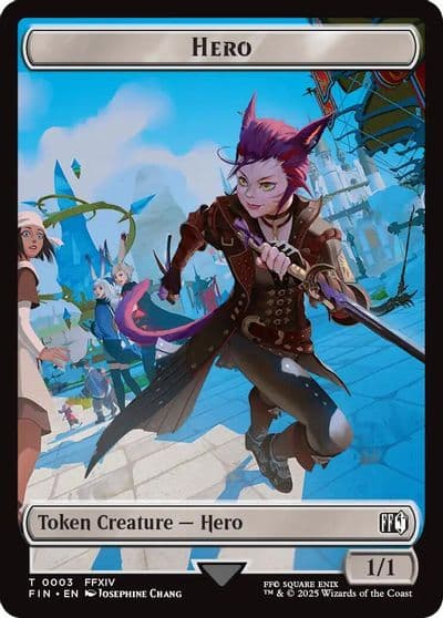Hero 0003 Copy 0001 Double Sided Token FINAL FANTASY Magic card
