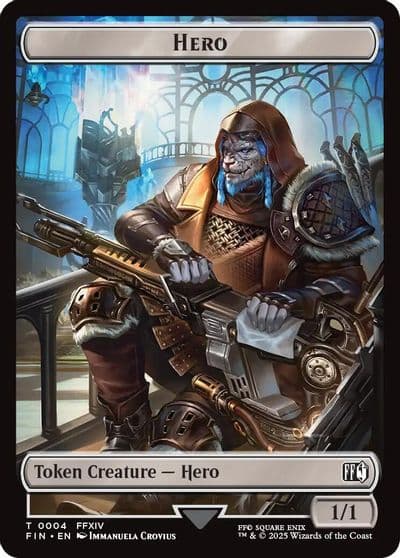 Hero 0004 Copy 0001 Double Sided Token FINAL FANTASY Magic card