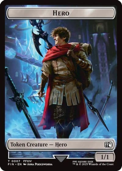 Hero 0007 Horror Double Sided Token FINAL FANTASY Magic card