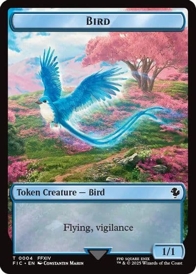 Bird Hero 0004 Double Sided Token Commander: FINAL FANTASY Magic card
