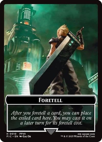 Foretell Treasure Double Sided Token Commander: FINAL FANTASY Magic card