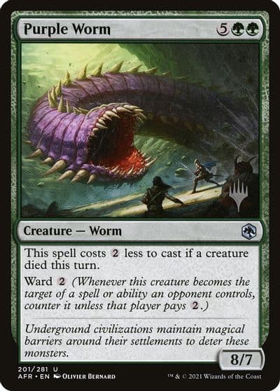 Purple Worm Promo Pack: Adventures in the Forgotten Realms Magic card