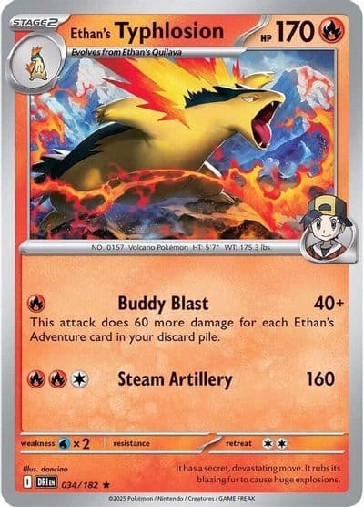 Ethan's Typhlosion (Non-holo) Deck Exclusives Pokemon card