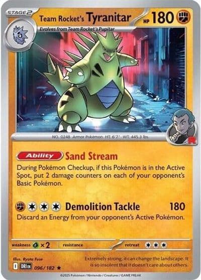 Team Rocket's Tyranitar (Non-holo) Deck Exclusives Pokemon card