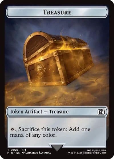 Treasure 0023 Copy 0001 Double Sided Token FINAL FANTASY Magic card