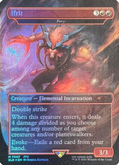 Ifrit Fury Rainbow Foil Secret Lair Drop Series Magic card