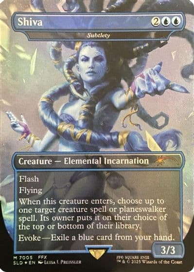 Shiva Subtlety Rainbow Foil Secret Lair Drop Series Magic card